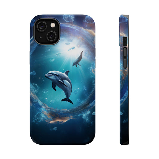 Dolphin Playing in the Ocean  - MagSafe - IPhone Case
